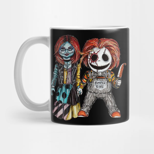 Sally Valentine and Chuck Skellington by LeeHowardArtist